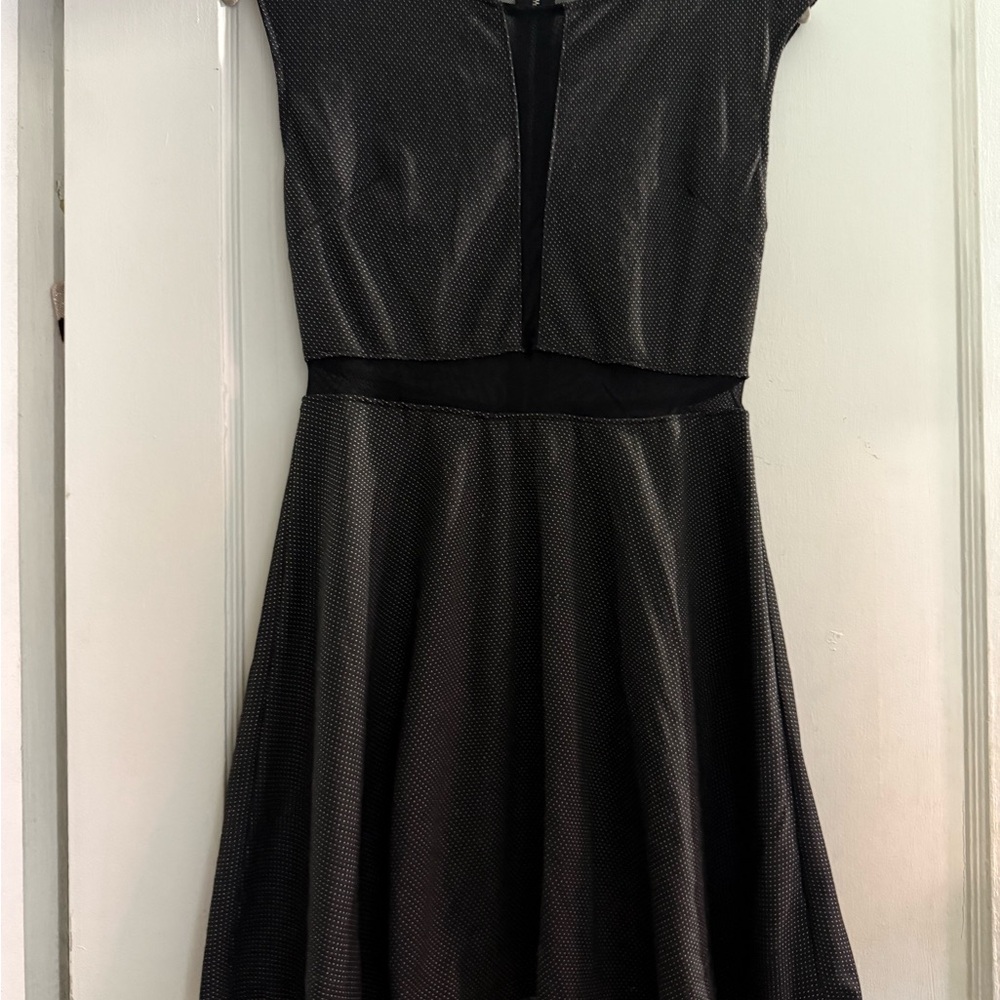 One Clothing Black Cap Sleeve Mini Dress